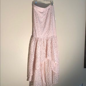GIANNI BINI soft pink broderie anglaise skirt